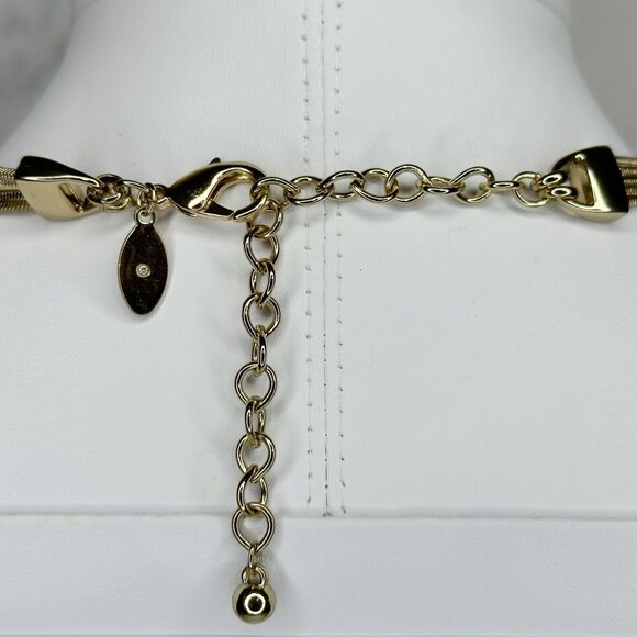 Chicos Gold Tone Tiered Layered Bar Necklace ✨ - Picture 5 of 12